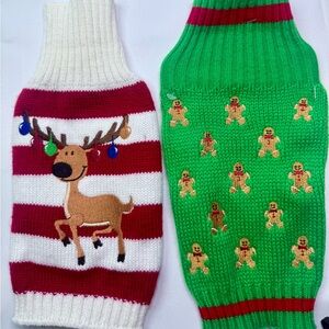 Adorable Small Dog Christmas Holiday Sweaters NWT